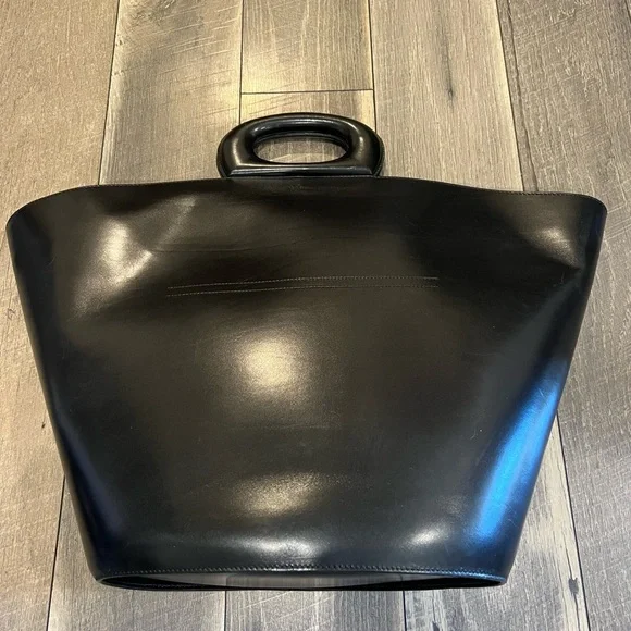 Lemaire black basket leather tote bag - Picture 3 of 9